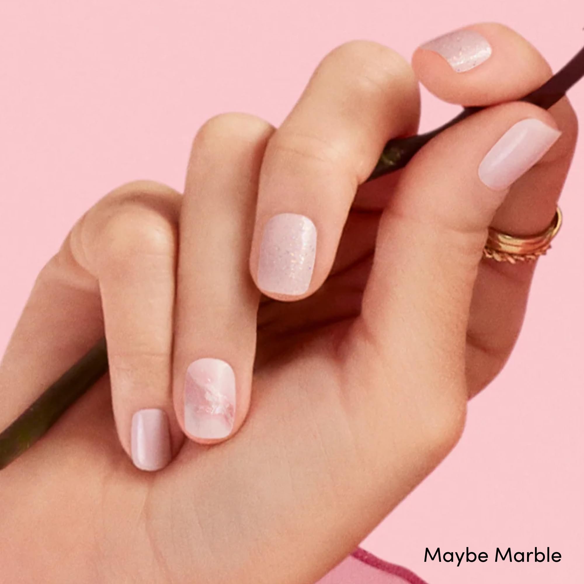 Dashing Diva Gloss Nail Strips Bundle – Classic Marbles (Crystal Clear & Maybe Marble)