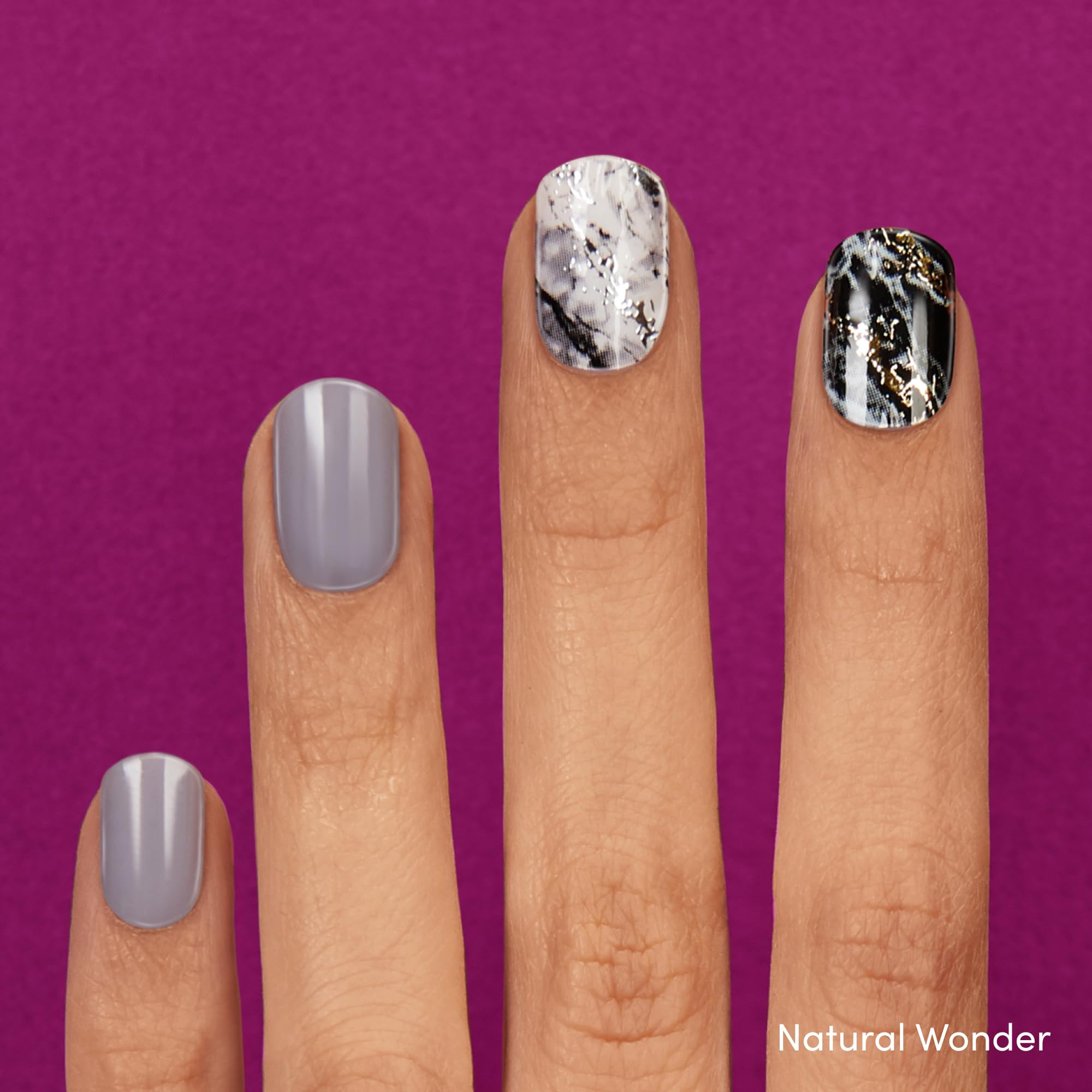 Dashing Diva Gloss Nail Strips Bundle – Light Marble Collection (Natural Wonder & Ivy Opal)