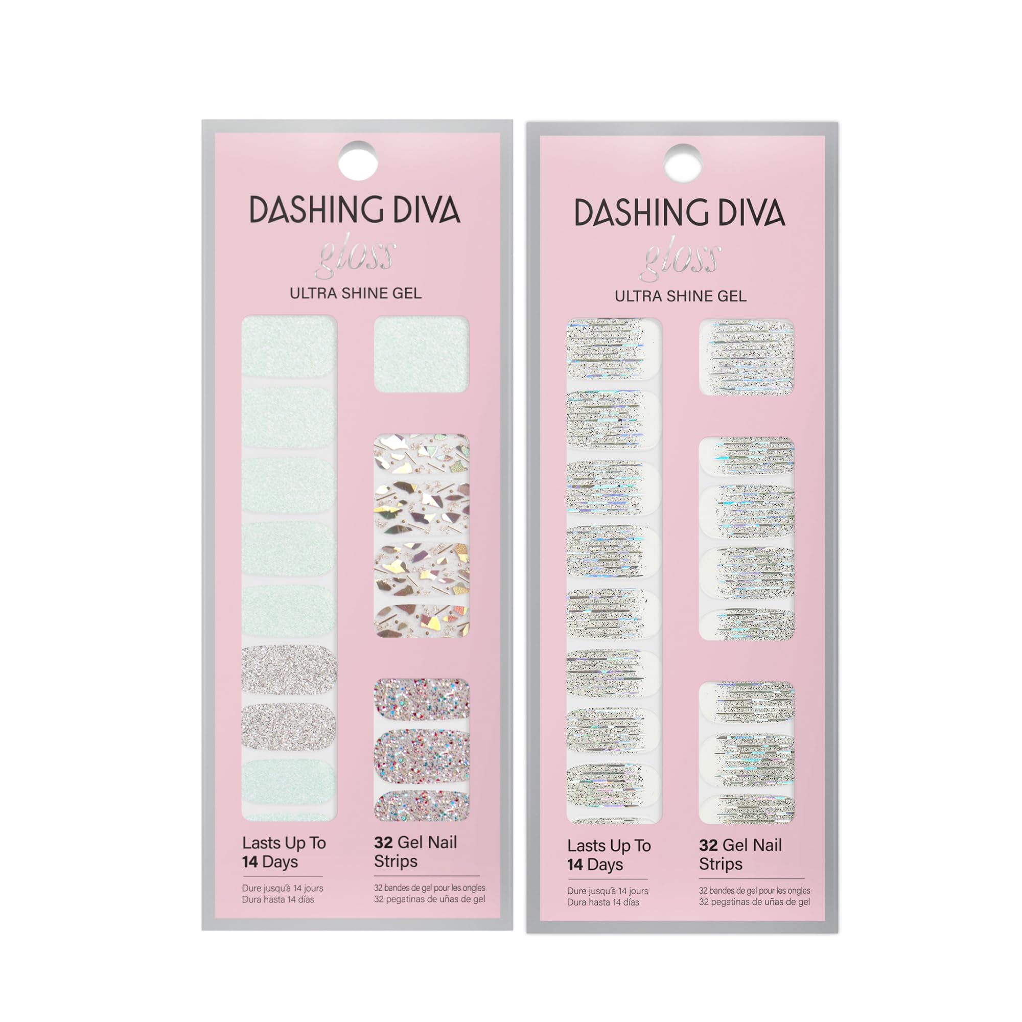 Dashing Diva Gloss Nail Strips Bundle – The Glam Collection: Meteor Shower & Going Platinum