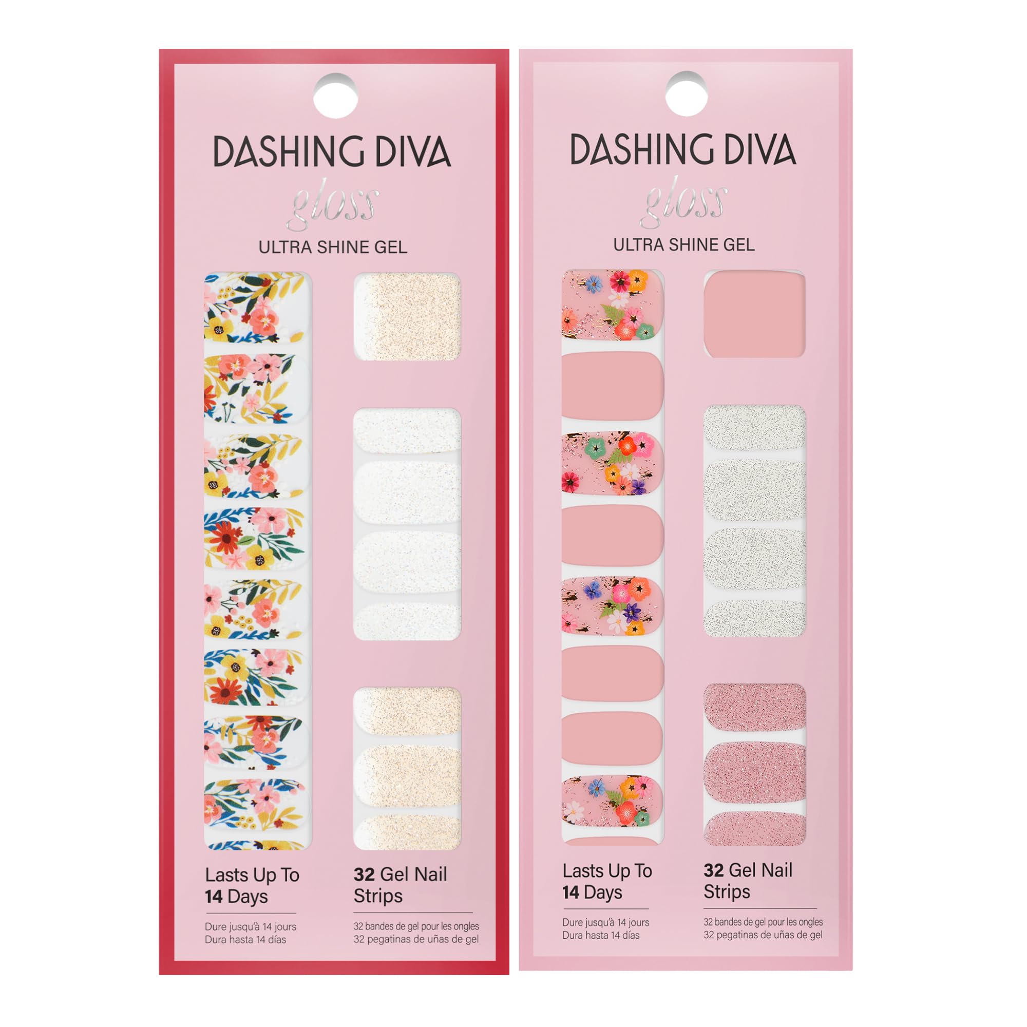 Dashing Diva Gloss Nail Strips Bundle – Spring Florals (Wallflower Frenzy & Bug Off)