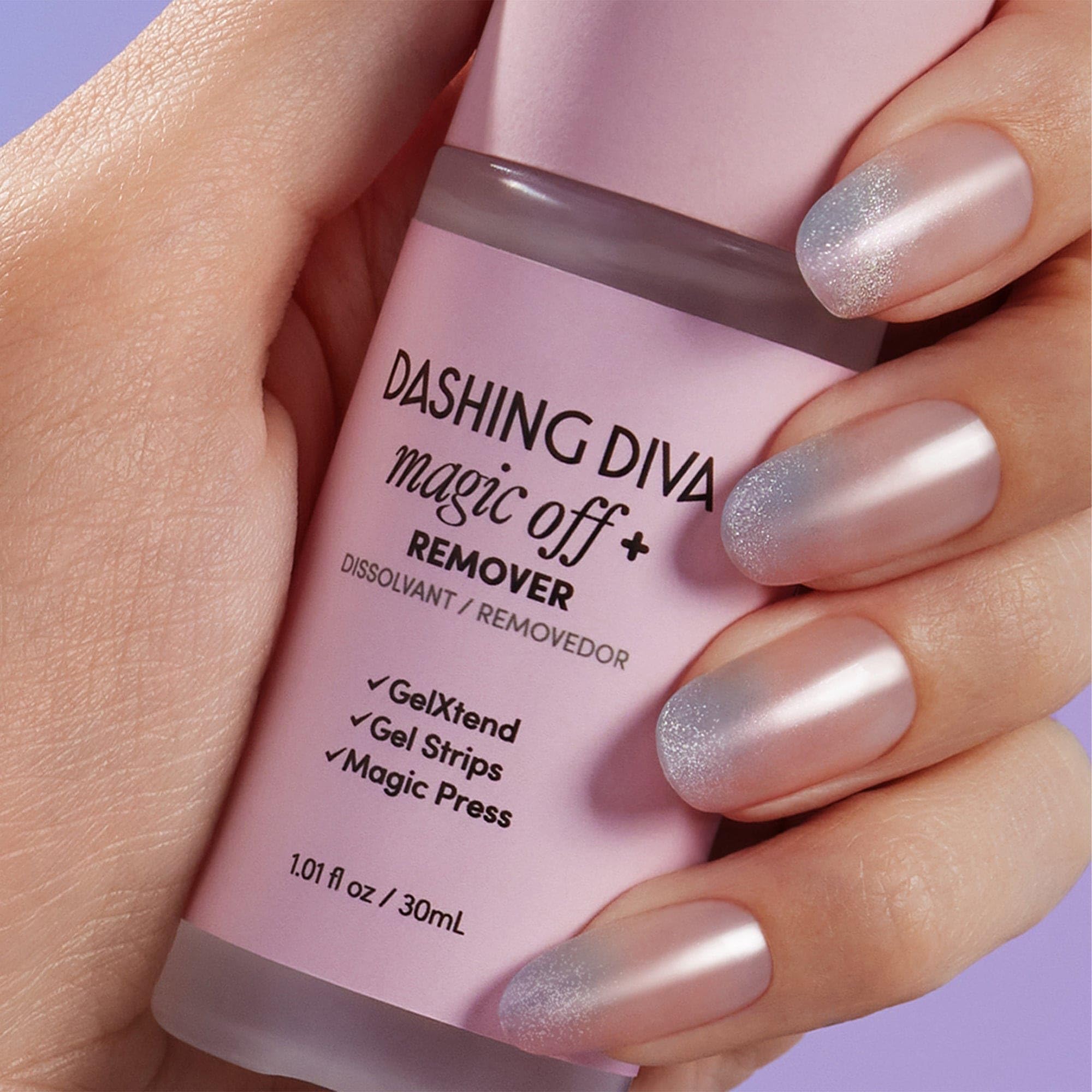 Dashing Diva Magic Off+ Remover 3 Pack – Press-On Nail Remover with Niacinamide & Castor Oil