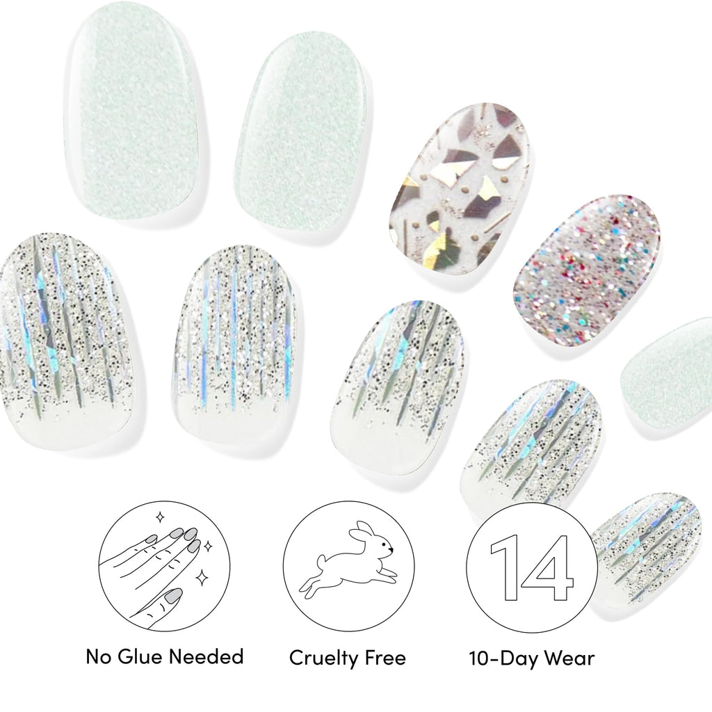Dashing Diva Gloss Nail Strips Bundle – The Glam Collection: Meteor Shower & Going Platinum