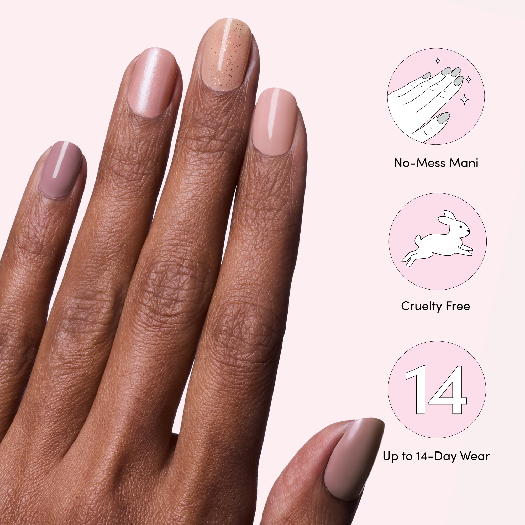Dashing Diva Gloss Nail Strips 5-in-1 Kit – Best of Nudes | UV Free & Long-Lasting