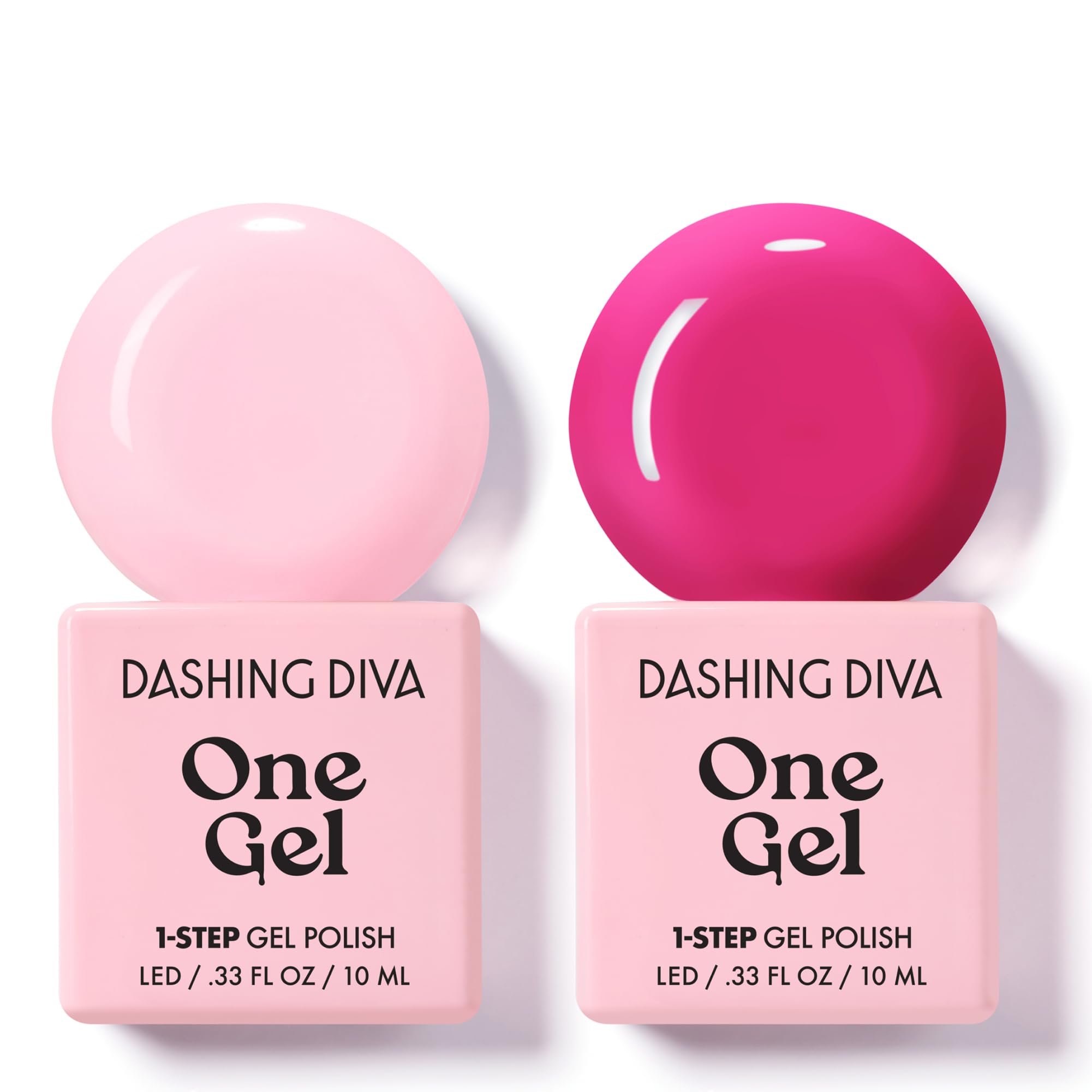 Dashing Diva One Gel Color Duo – Attitude & Solo (Pinks) – 3-in-1 Gel Polish Set