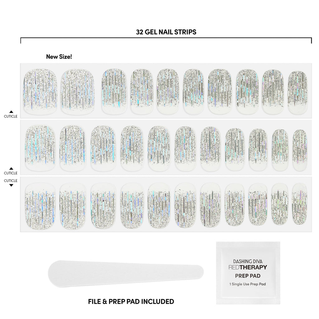Dashing Diva Gloss Nail Strips Going Platinum – UV Free, Chip Resistant Gel Nails