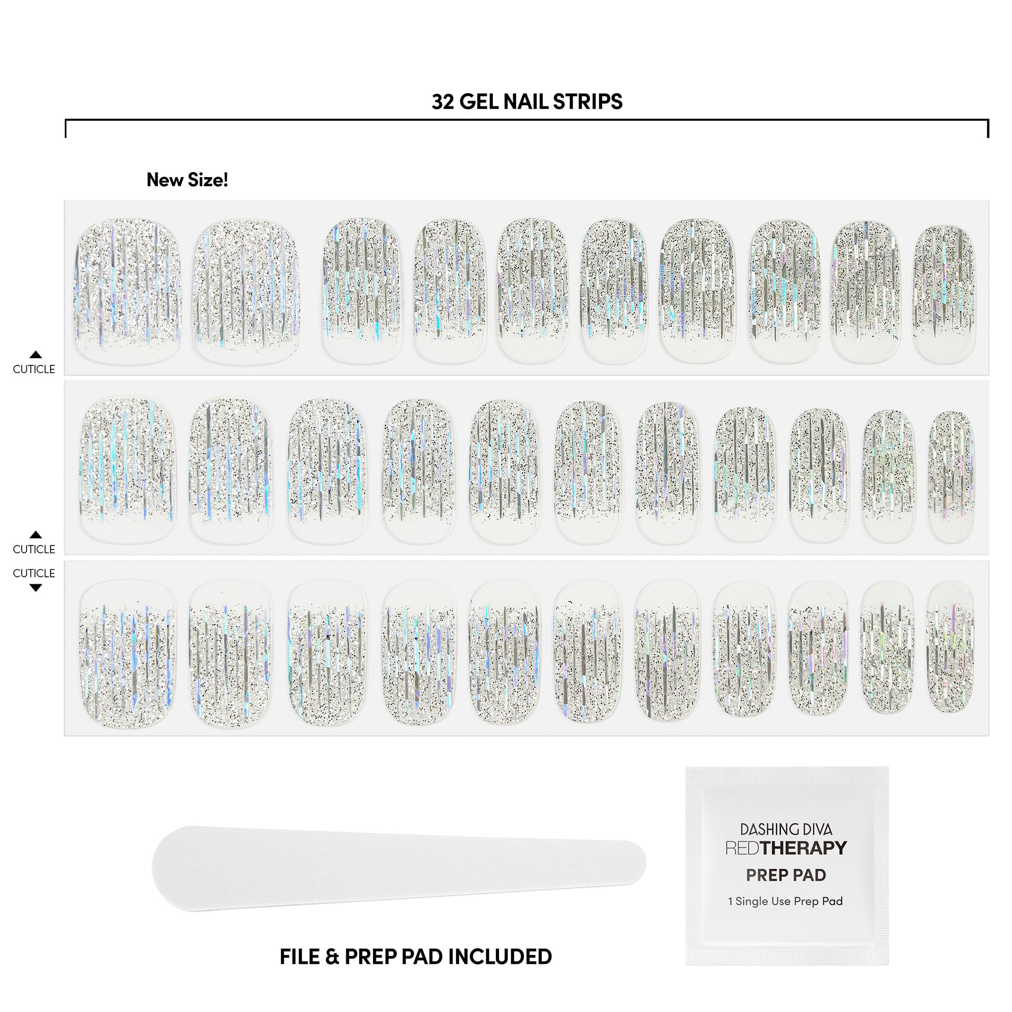 Dashing Diva Gloss Nail Strips Going Platinum – UV Free, Chip Resistant Gel Nails