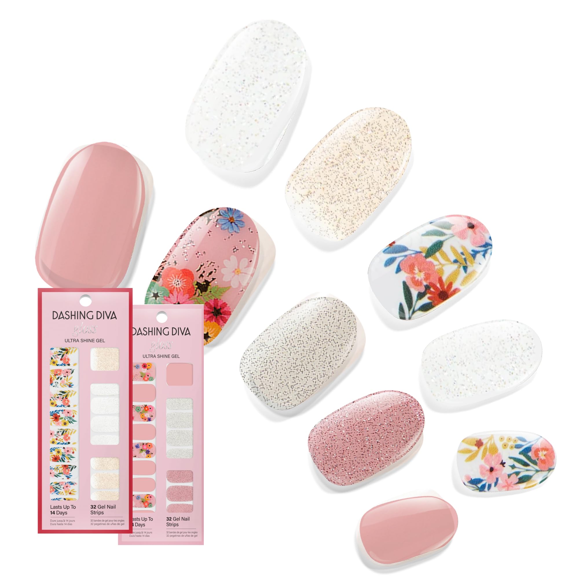Dashing Diva Gloss Nail Strips Bundle – Spring Florals (Wallflower Frenzy & Bug Off)