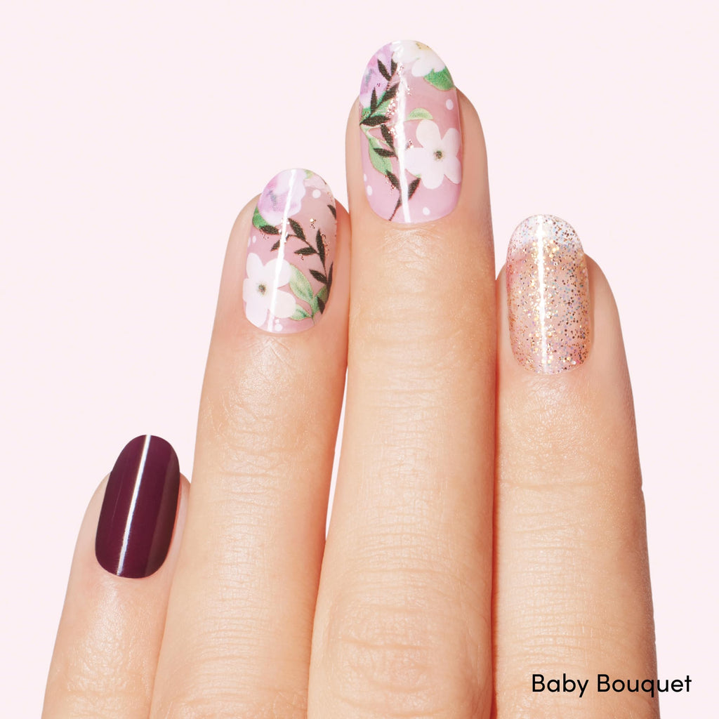Dashing Diva Gloss Nail Strips Bundle — Winter Florals: Baby Bouquet & Magnolia Vine
