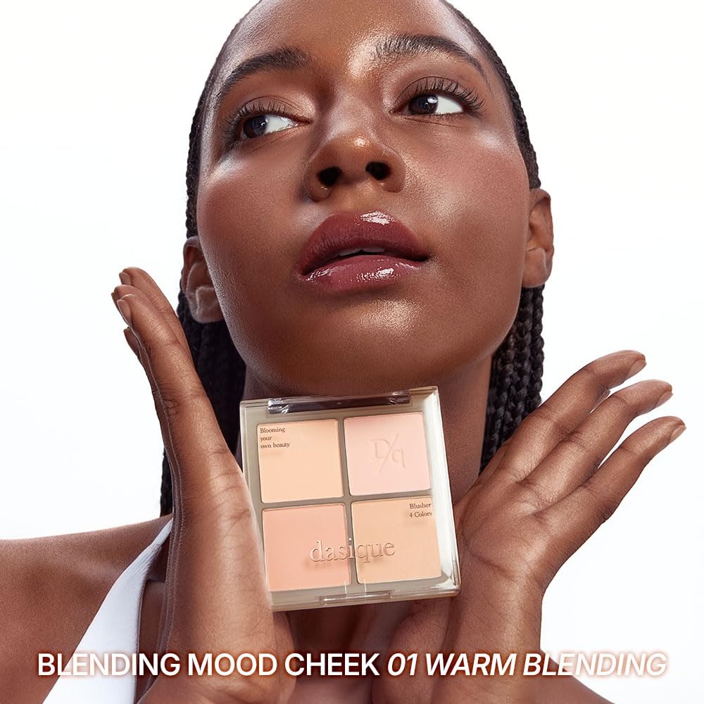 Dasique Blending Mood Cheek #01 Warm Blending – Cruelty-Free 4-Shade Powder Palette