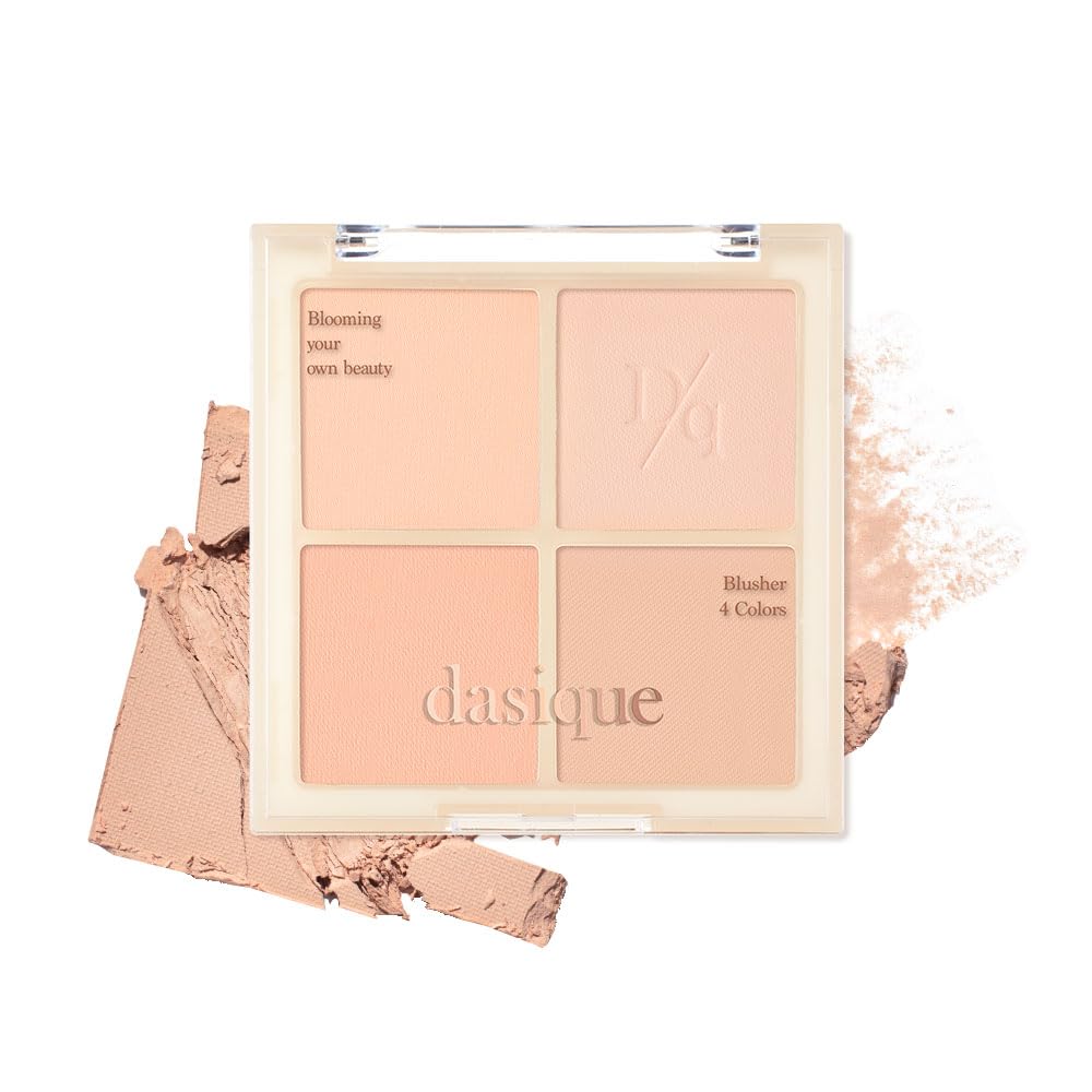 Dasique Blending Mood Cheek #01 Warm Blending – Cruelty-Free 4-Shade Powder Palette