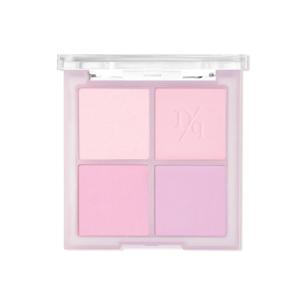 Dasique Blending Mood Cheek #02 Cool Blending — 4 Shade Powder Blush, Cruelty-Free, Long-Lasting