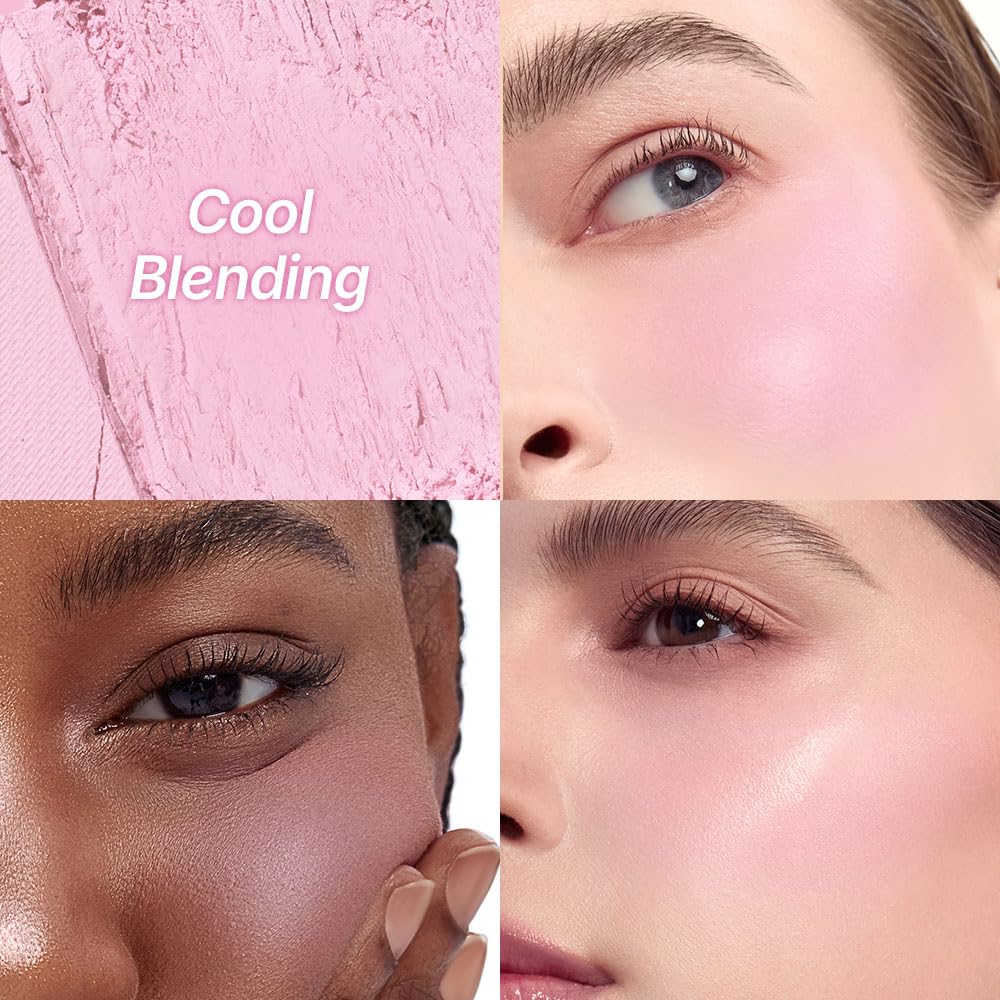 Dasique Blending Mood Cheek #02 Cool Blending — 4 Shade Powder Blush, Cruelty-Free, Long-Lasting