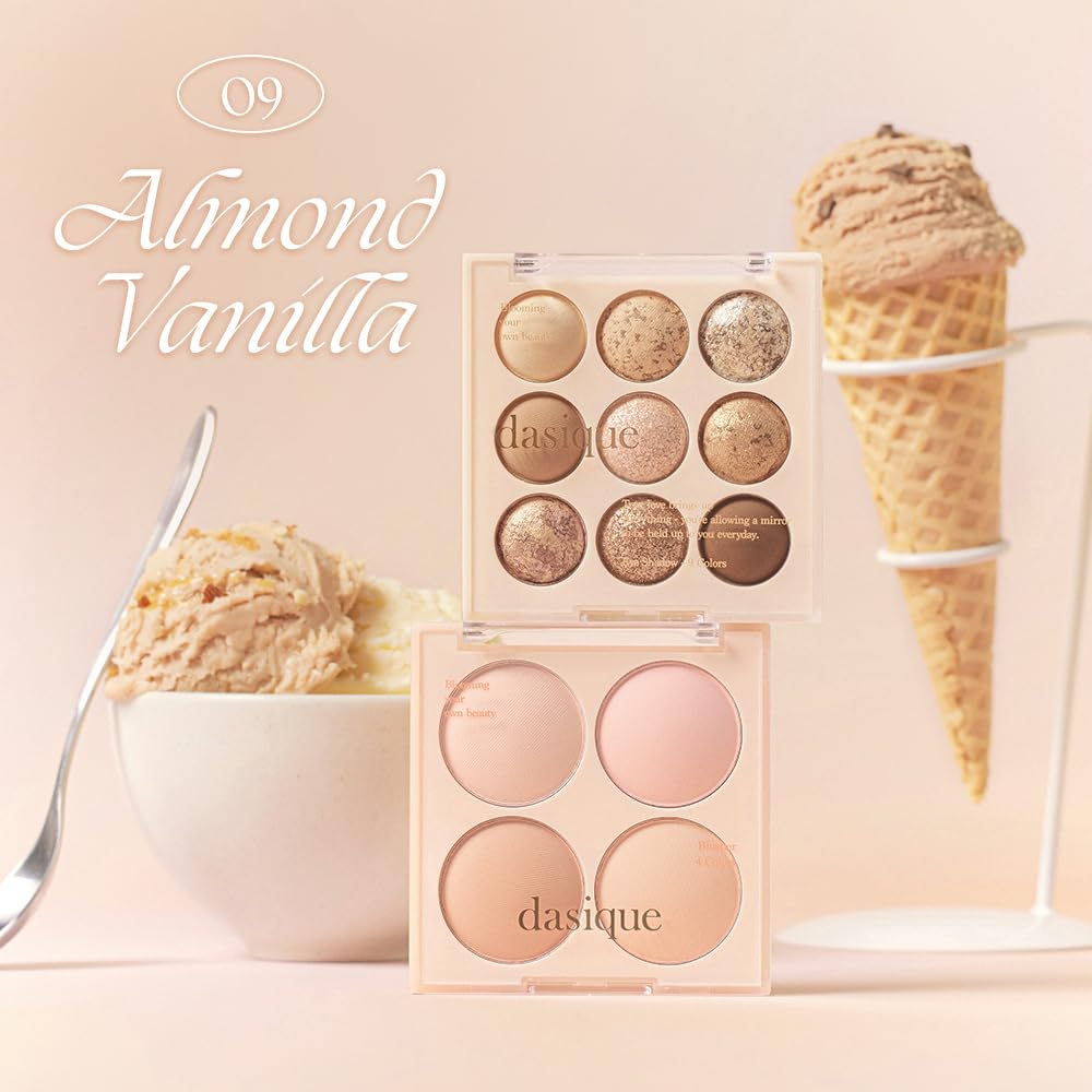 Dasique Blending Mood Cheek #09 Almond Vanilla – 4-Shade Vegan Blush Palette