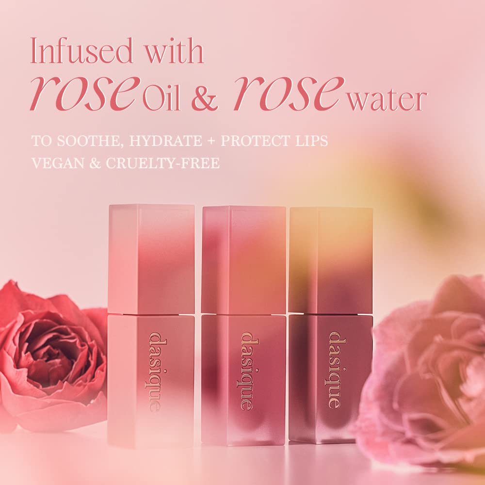 Dasique Cream De Rose Tint #03 Dreaming – Creamy Matte Lip Tint, Rose Water, Vegan & Cruelty-Free