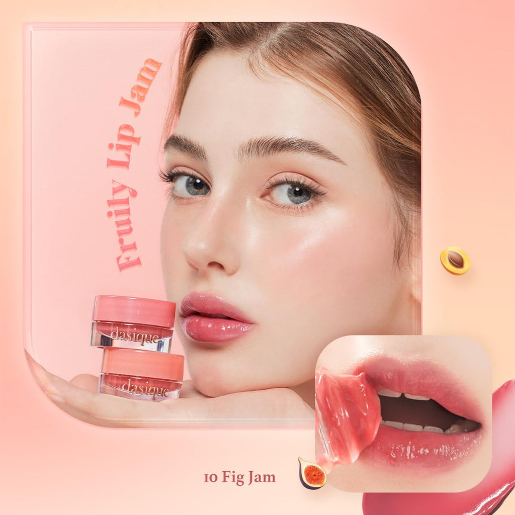 dasique Fruity Lip Jam #06 Strawberry Jam — High Shine Lip Balm (Vegan, Cruelty-Free)