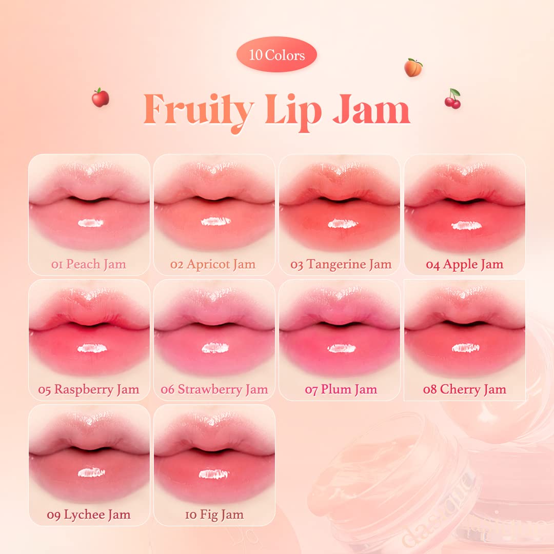 dasique Fruity Lip Jam #06 Strawberry Jam — High Shine Lip Balm (Vegan, Cruelty-Free)