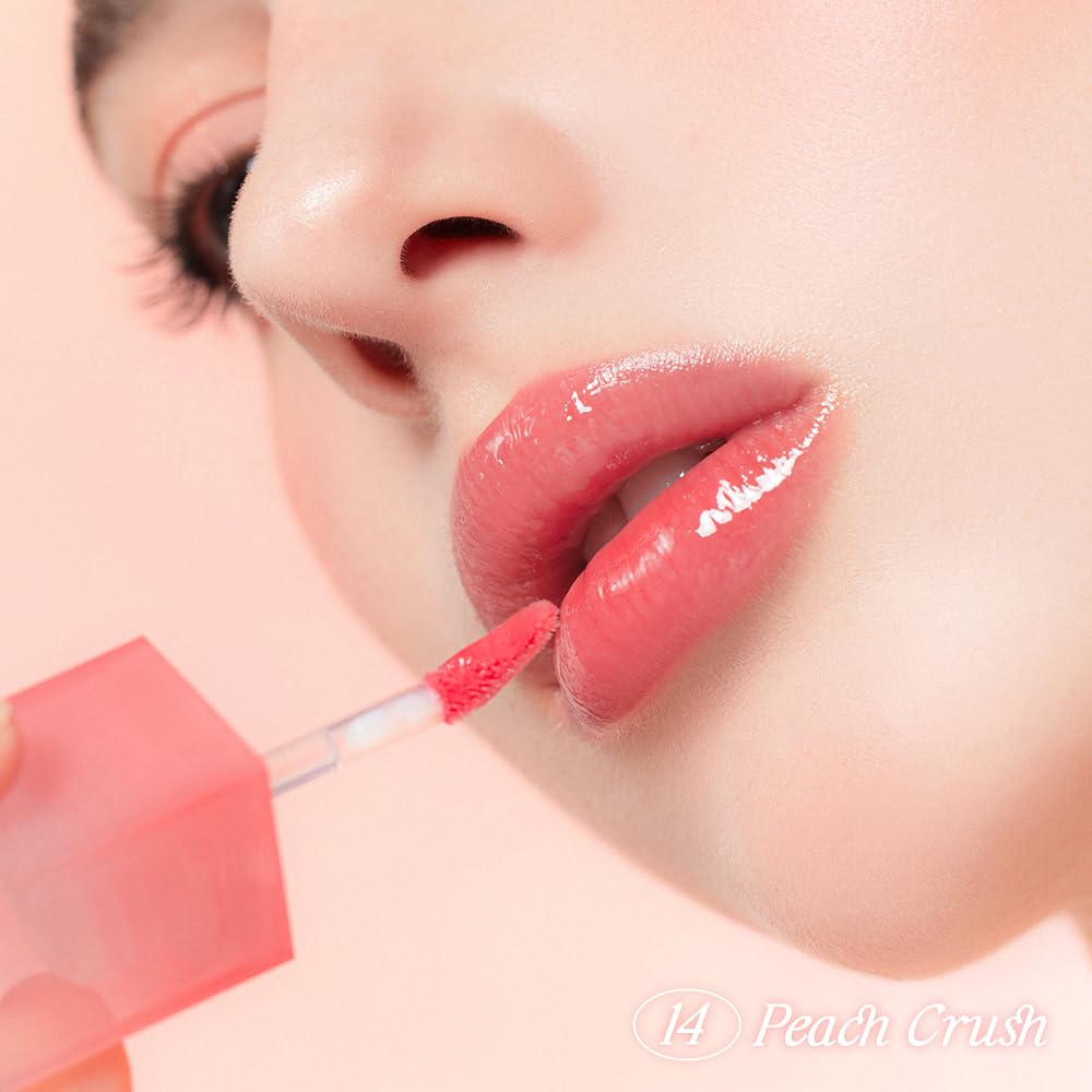 dasique Juicy Dewy Tint 14 Peach Crush – Hydrating, Long-Wear Lip Gloss (Vegan)