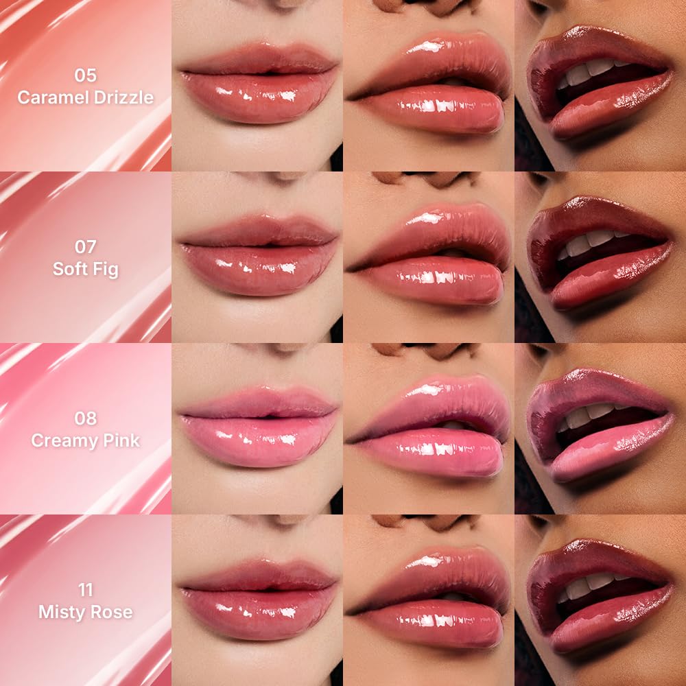 Dasique Pure Water Lip Gloss #03 Honey Peach — Dewy, Buildable, Non-Sticky | K-Beauty