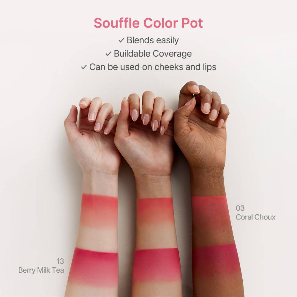 Dasique Souffle Color Pot #08 Roasting Fig | Multi-Use Lip & Cheek Color