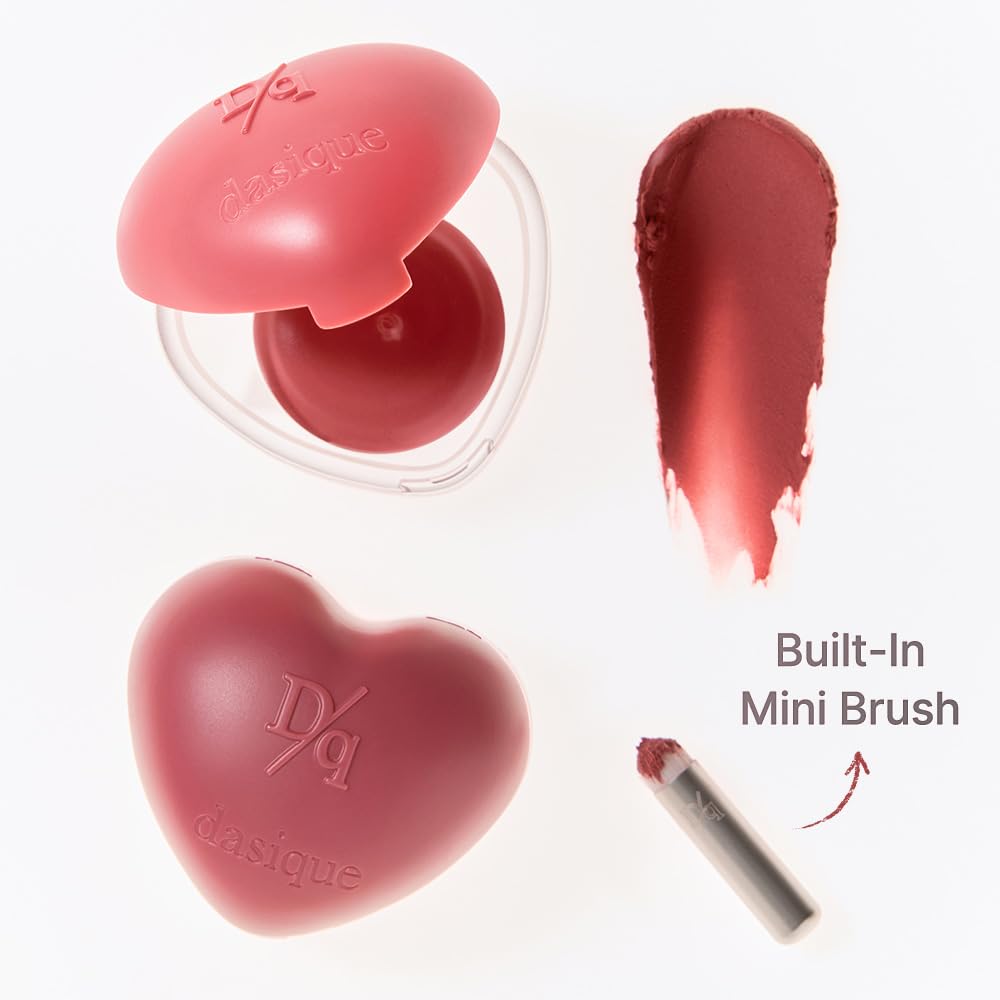 Dasique Souffle Color Pot Special Set #02 Pomelo Pudding – Buildable Blush & Lip Color with Built-In Mini Brush