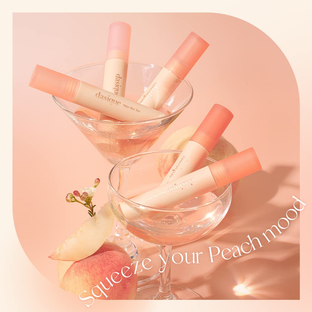 dasique Water Blur Tint #03 Peach Ade – Vegan Lip Tint, Silky Finish