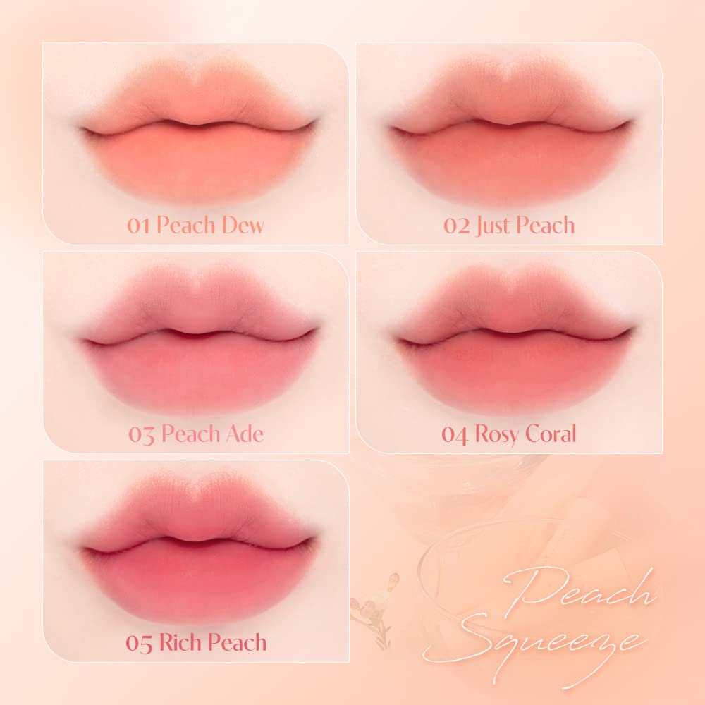 dasique Water Blur Tint #05 Rich Peach – Vegan, Non-sticky, Silky Finish Lip Tint
