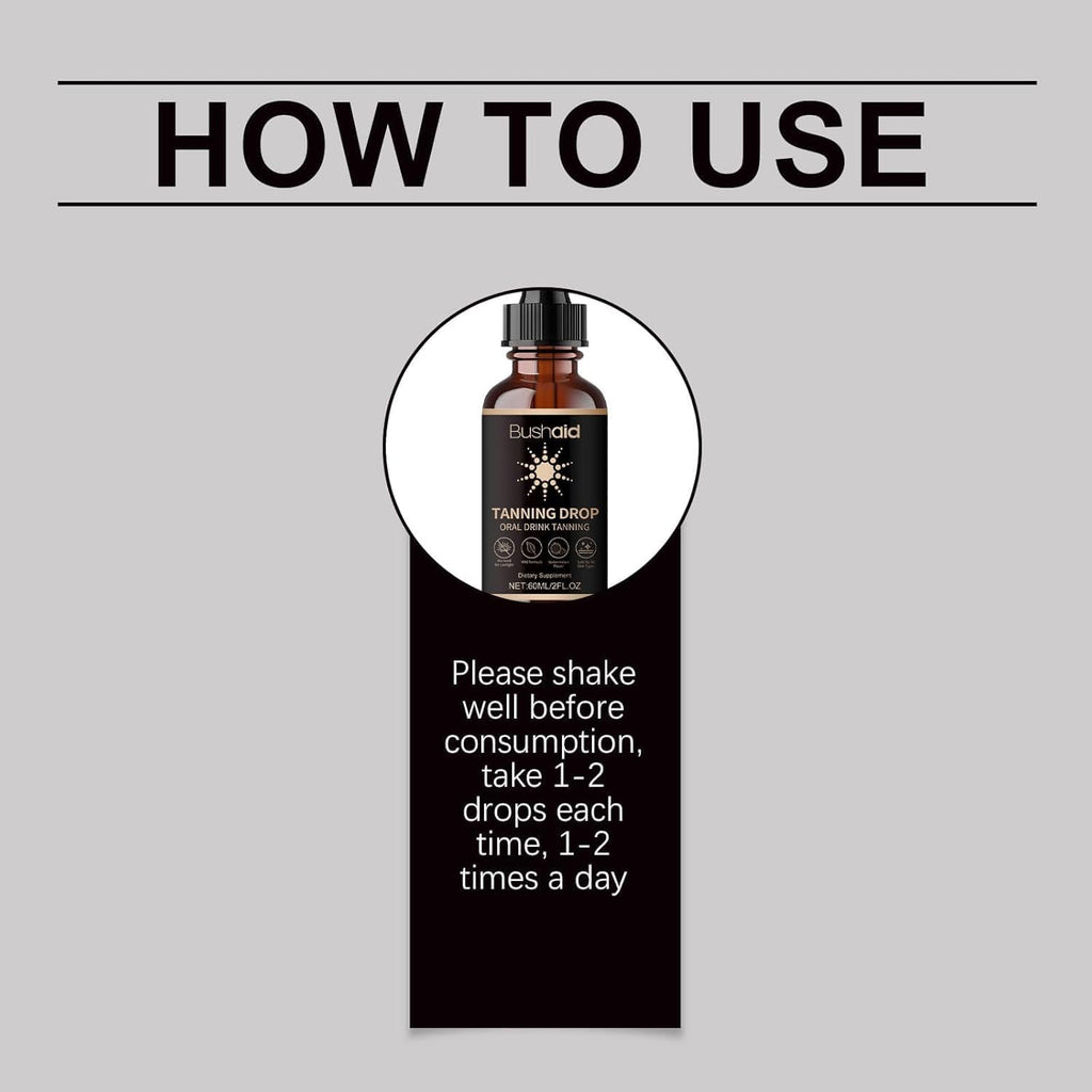 DASIUIP Tanning Drops – Sunless Drinkable Bronzer for Face & Body (2 Fl Oz)
