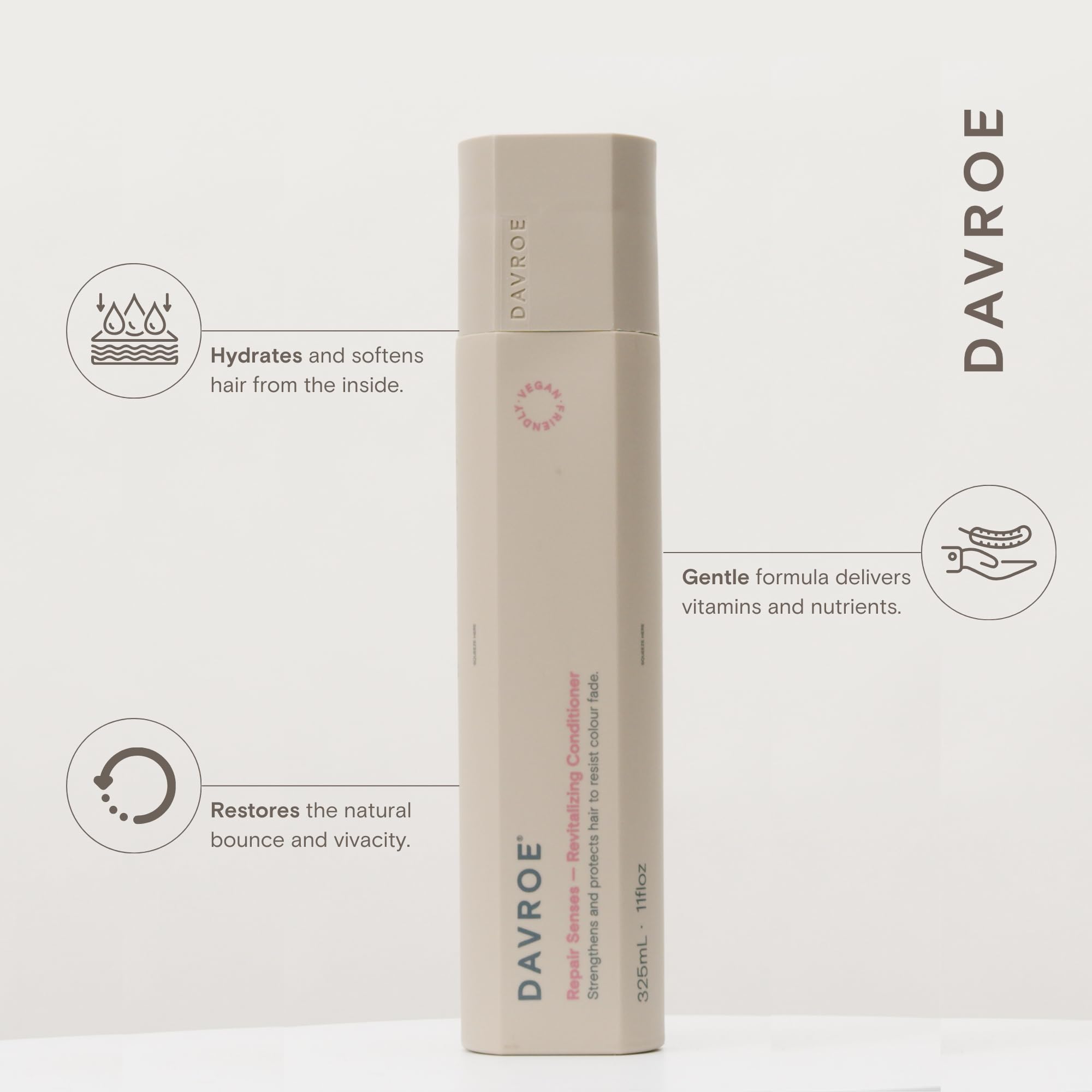 DAVROE Repair Senses Revitalizing Conditioner | Natural, Vegan, Colour Protect