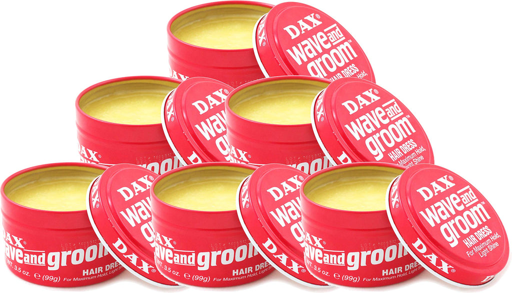 DAX Wave and Groom Hair Dress Pomade, 3.5 oz – Thick Hold for Short Hair (Pack of 6)