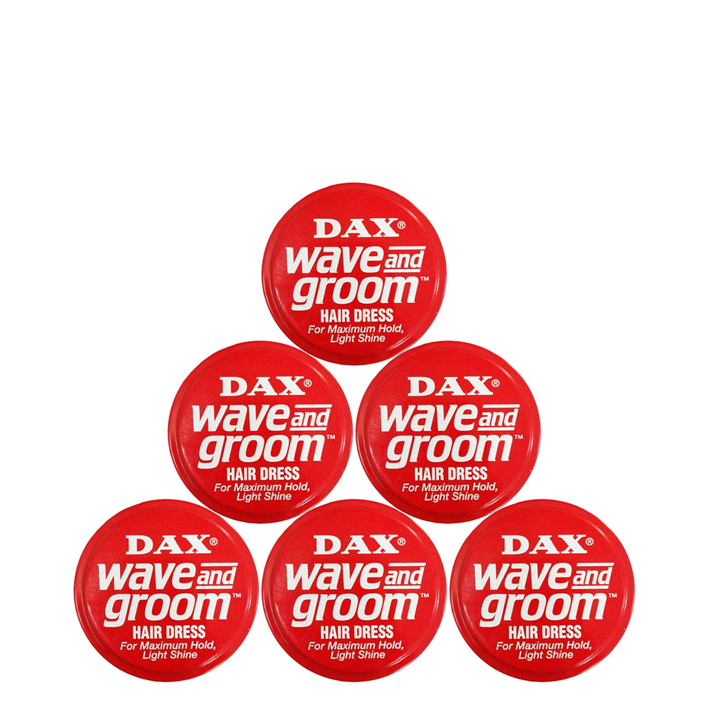 DAX Wave and Groom Hair Dress Pomade, 3.5 oz – Thick Hold for Short Hair (Pack of 6)