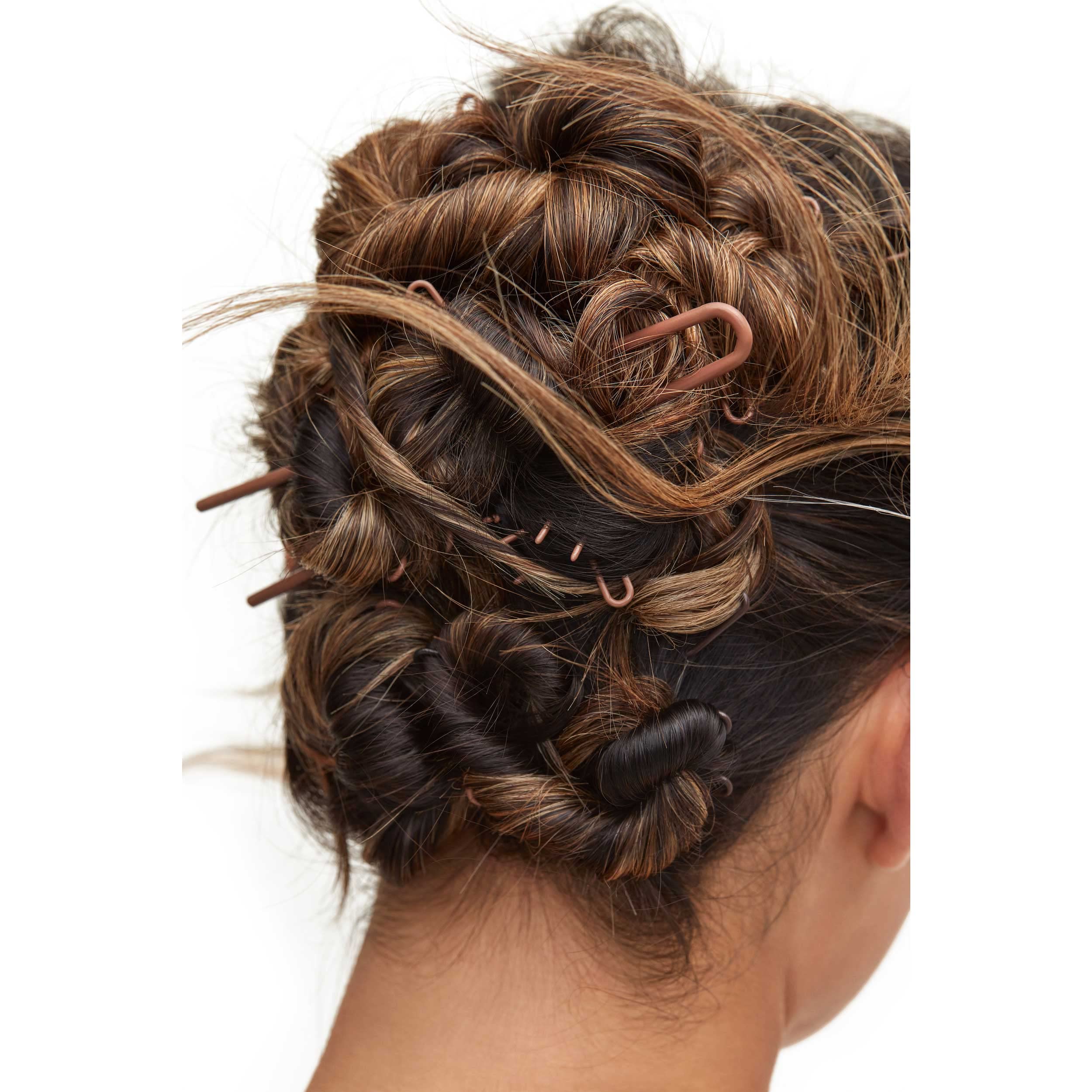 Day Rate Beauty Petite Power Pin (5.5-Inch) – U-Shaped Hair Pin for Buns & Updos – Made in USA (Fawn)