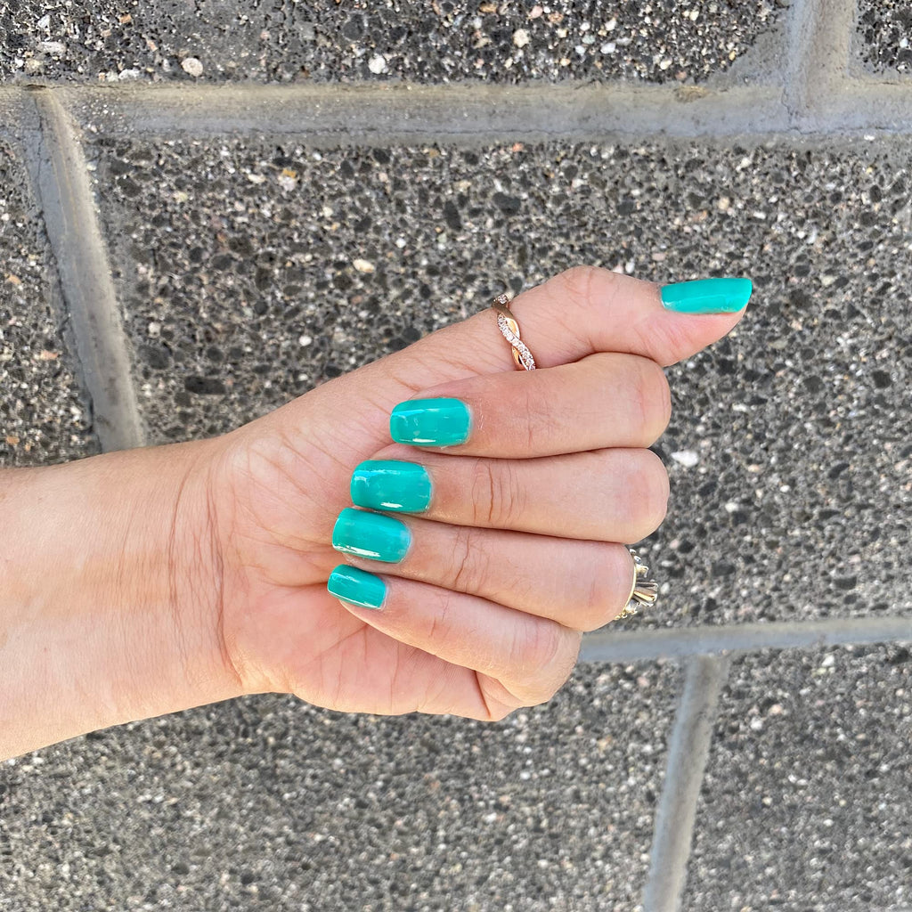 Dazzle Dry Nail Lacquer (Step 3) Palm Springs – Deep Seafoam Green, Semi-Sheer Cream | 0.5 fl oz