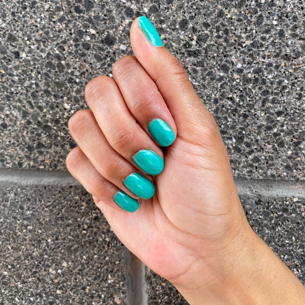 Dazzle Dry Nail Lacquer (Step 3) Palm Springs – Deep Seafoam Green, Semi-Sheer Cream | 0.5 fl oz