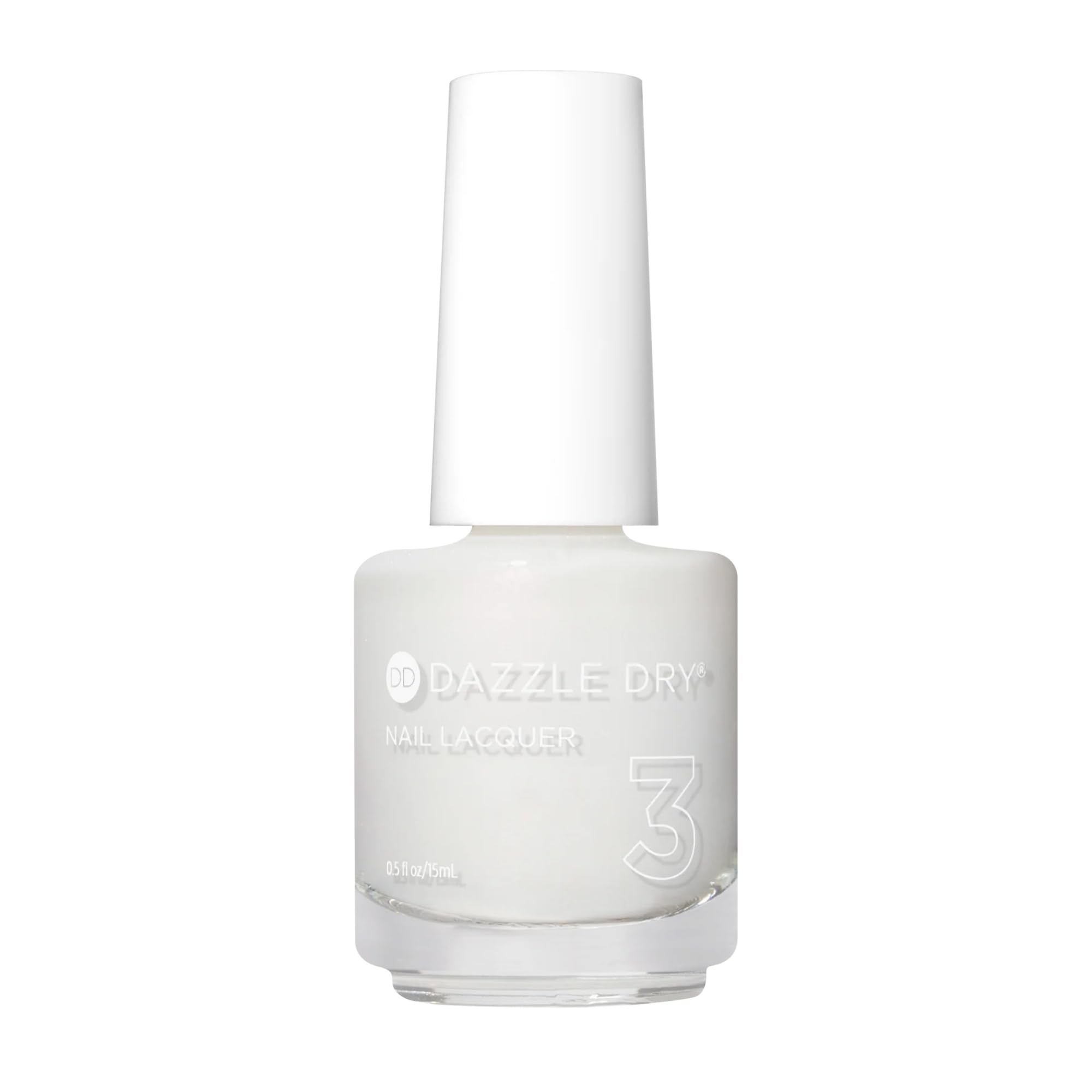 Poised – Dazzle Dry Nail Lacquer (Step 3) | Semi-Sheer Iridescent White with Pink Shimmer | 0.5 fl oz