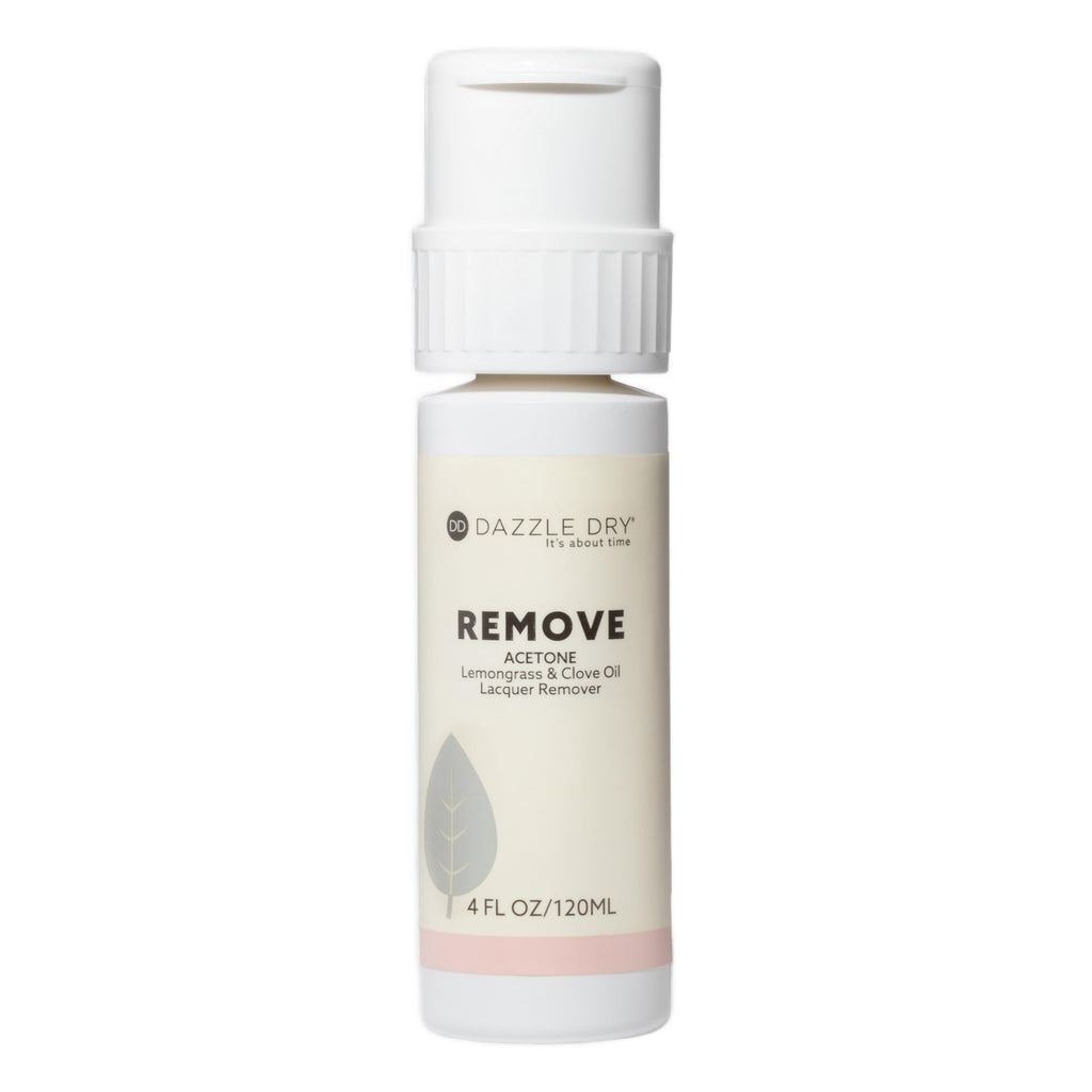 Dazzle Dry Remove Acetone Lacquer Remover with Lemongrass & Clove Oil — 4 oz Pump