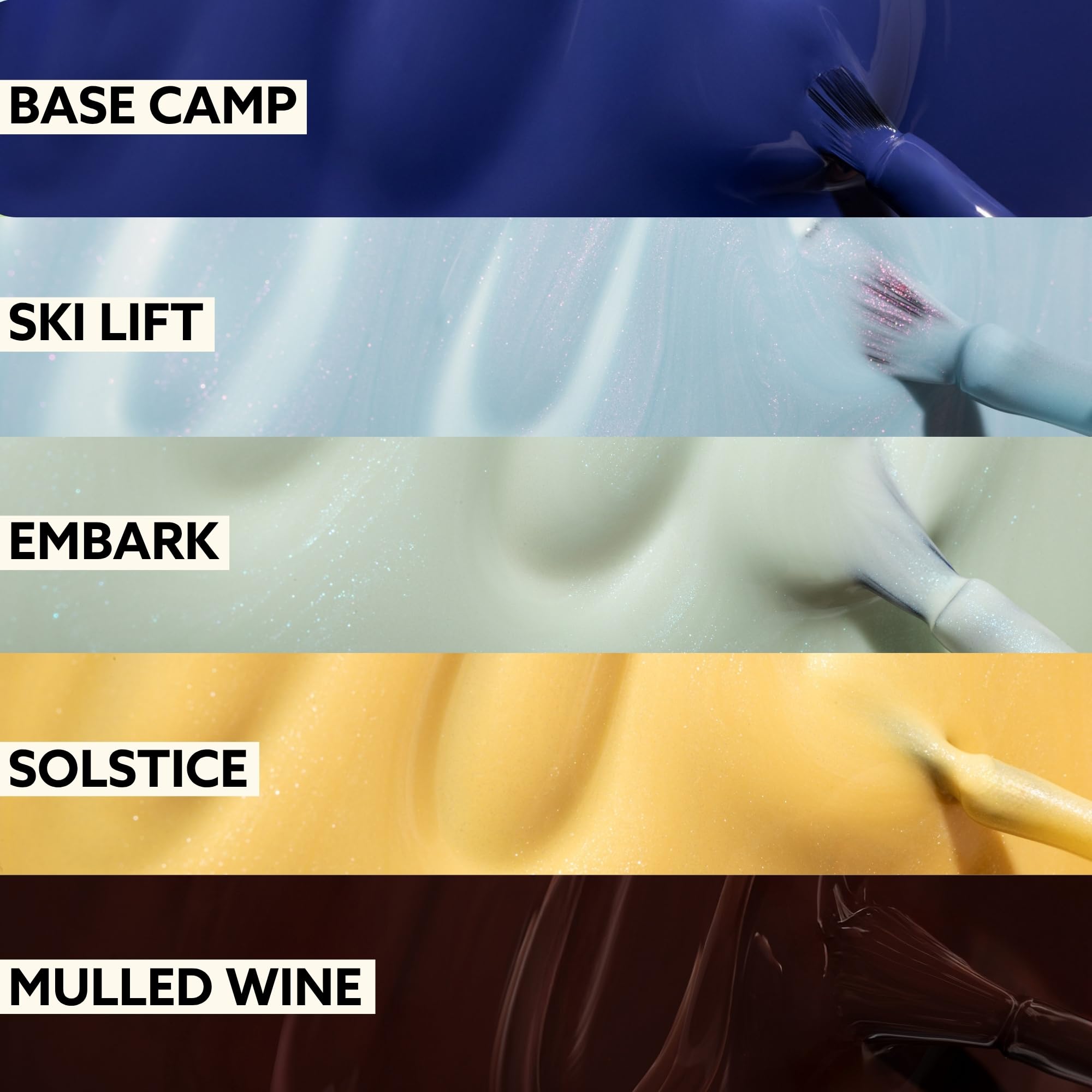 Dazzle Dry Elevation Mini Flight: 5 Mini Lacquers, Fast-Dry & Long-Lasting