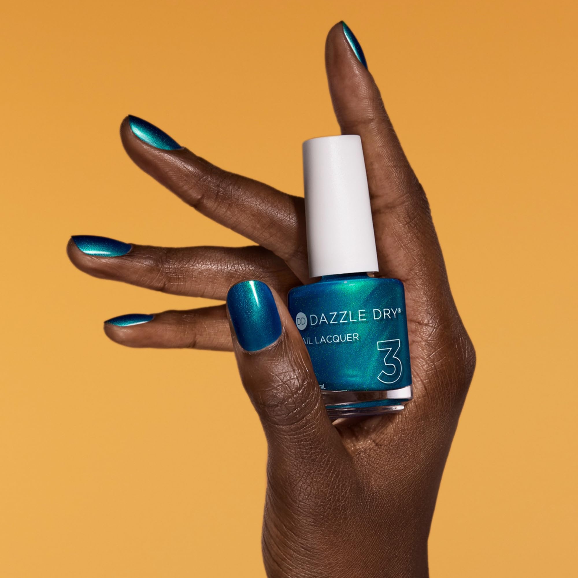 Dazzle Dry Nail Lacquer Step 3 – Speed Boat | Aquamarine Metallic Nail Polish 0.5 fl oz