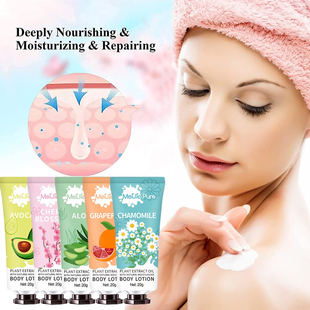DBEAUTYM 20-Pack Lotion for Women | Natural Fragrance, Shea Butter & Travel Size Gift Set