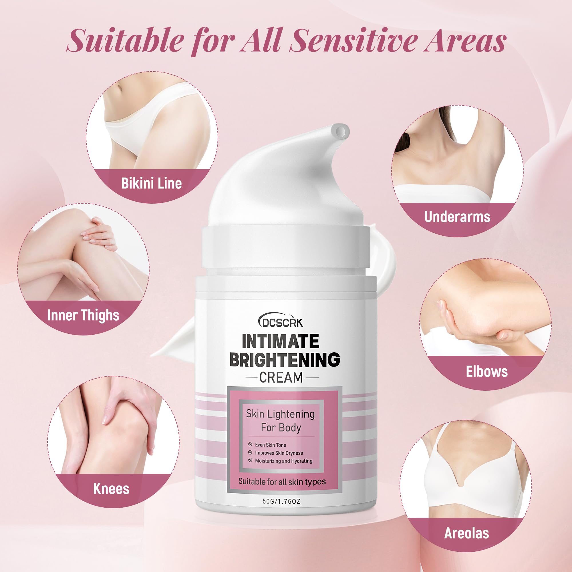 DCSCRK Skin Lightening Cream for Sensitive Areas – 1.76 fl oz