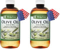 De La Cruz Pure Olive Oil - Expeller Pressed, 8 oz x 2, Hair & Skin Lightweight Oil