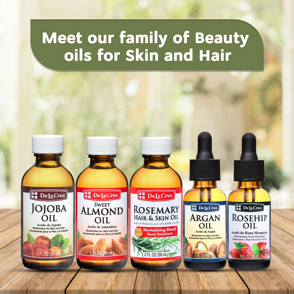 De La Cruz Pure Olive Oil - Expeller Pressed, 8 oz x 2, Hair & Skin Lightweight Oil