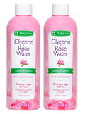De La Cruz Rose Water with Glycerin – Rosewater Toner & Moisturizer for Face & Hair, 2 Bottles (8 oz each)