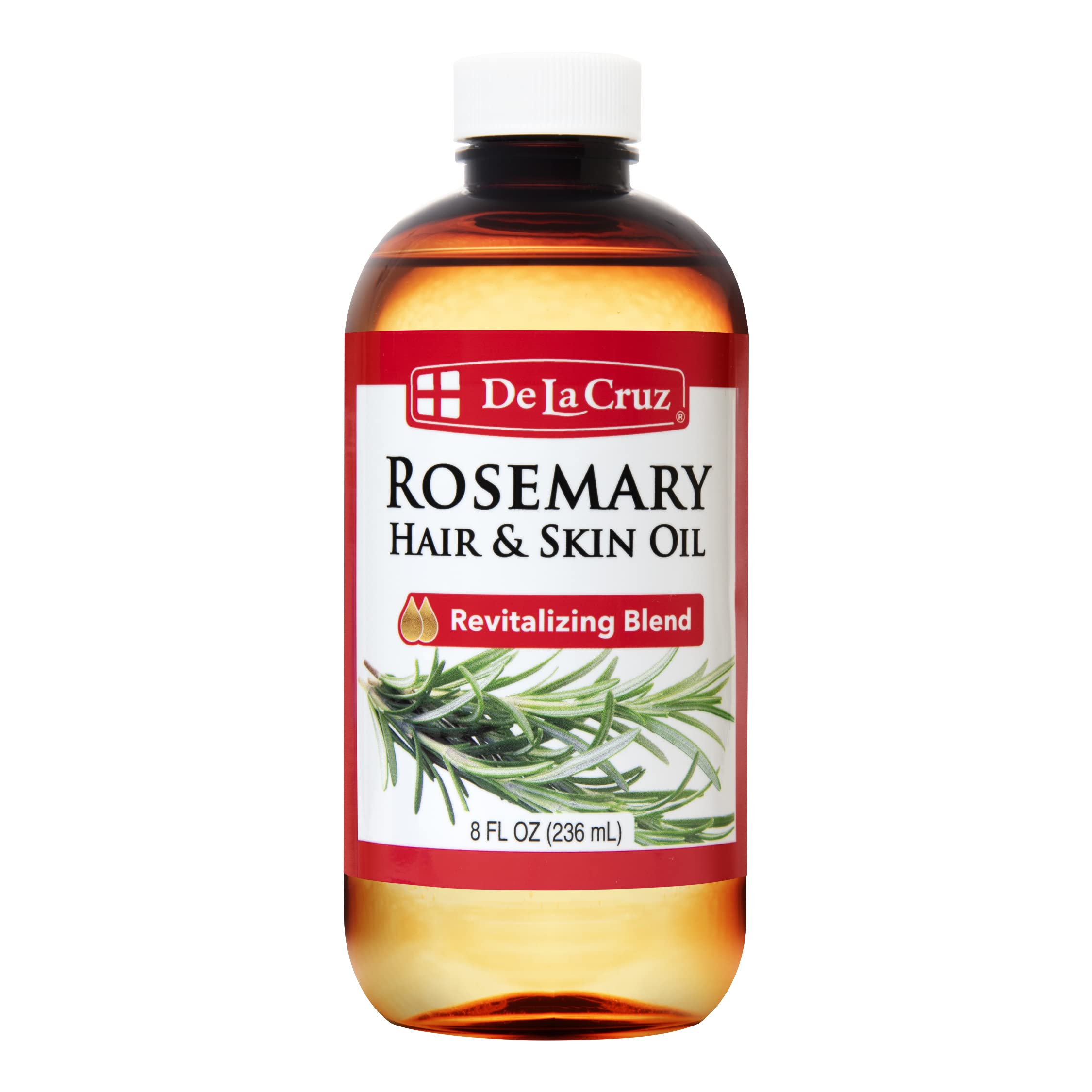De La Cruz Rosemary Oil Blend Moisturizer — Castor, Avocado & Olive Oil, 8 oz