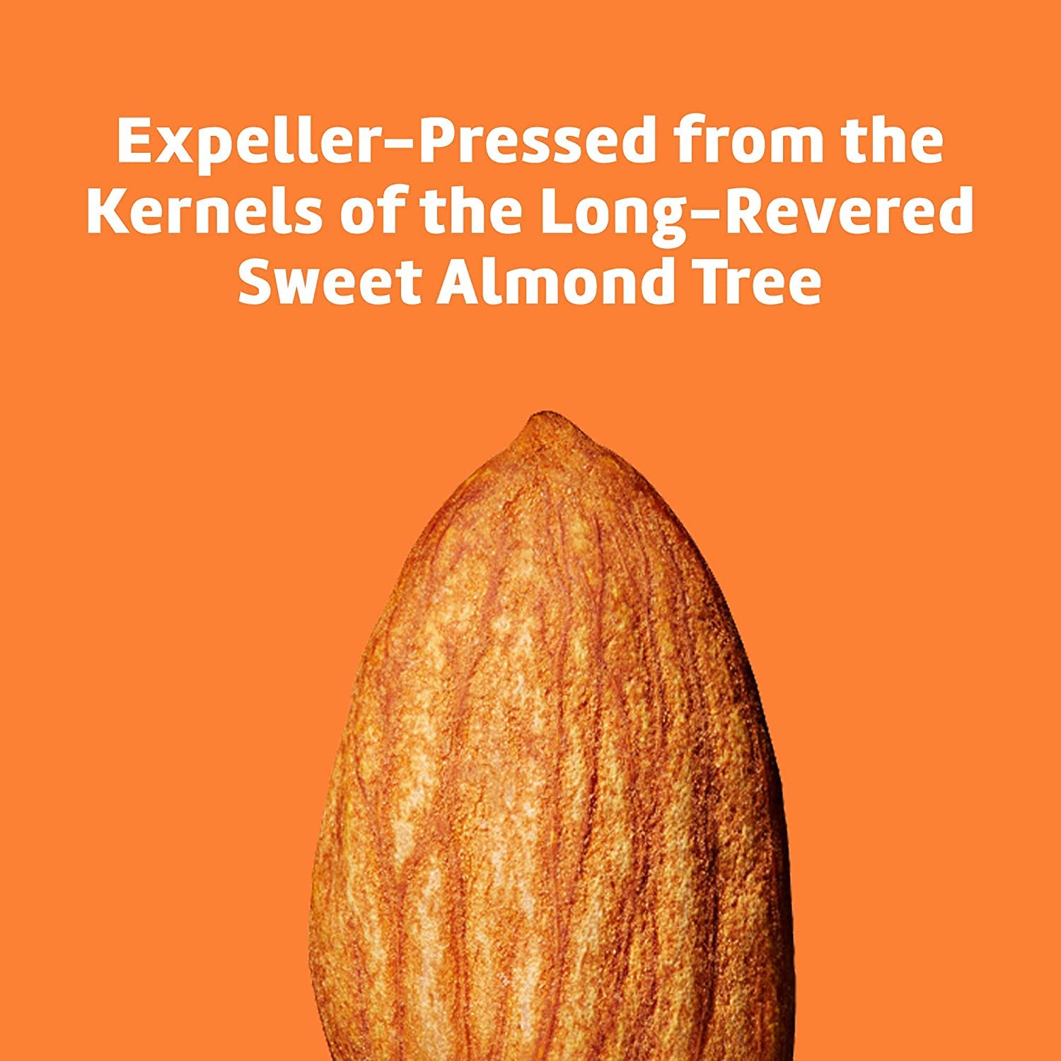 De La Cruz Sweet Almond Oil – Expeller-Pressed Almond Oil for Skin and Hair 8 FL OZ (236 mL)