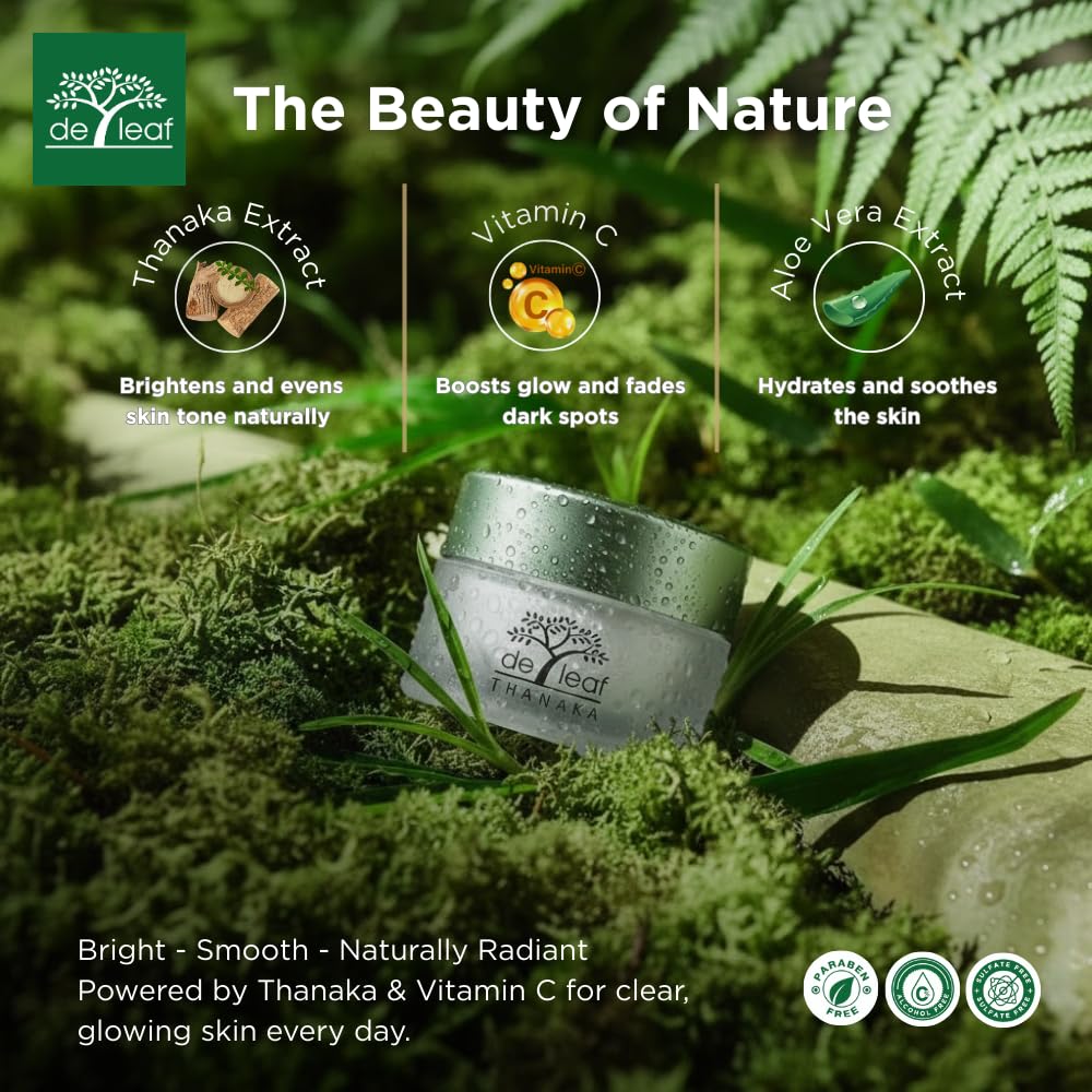 DE LEAF THANAKA Extra Moisturizing Cream – Aloe Vera Facial Moisturizer 40 ml