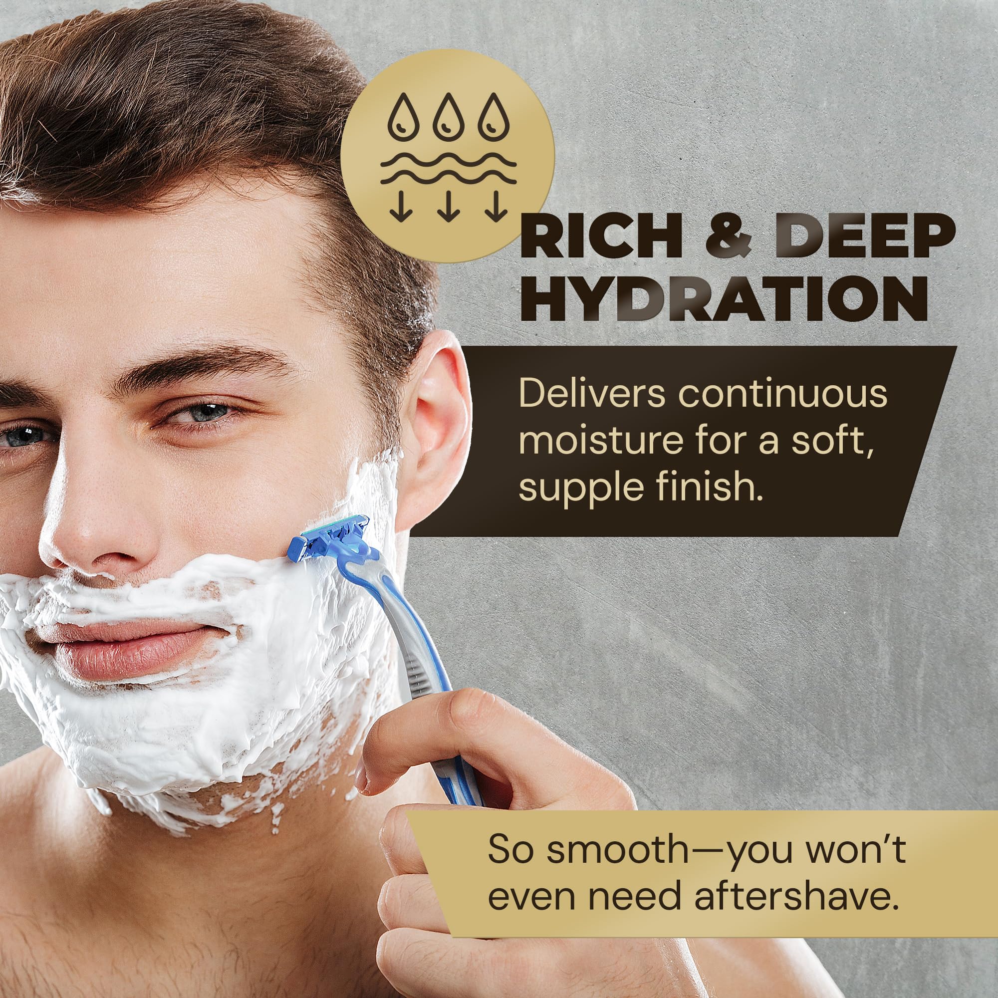 Deadeye Dick's 3-in-1 Shave Butter – Gentle Natural Shave Cream for Face, Head & Body | 8 oz