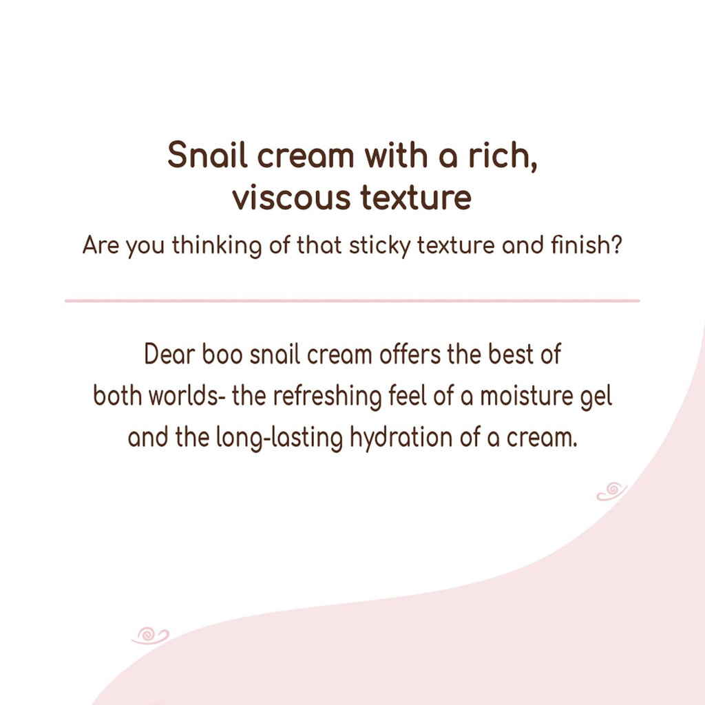 DEARBOO Glass Skin Snail Cream 80mL – Lightweight Hydration for Radiant Skin