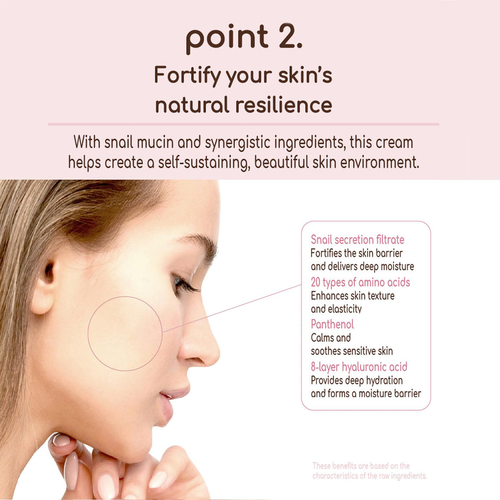 DEARBOO Glass Skin Snail Cream 80mL – Lightweight Hydration for Radiant Skin