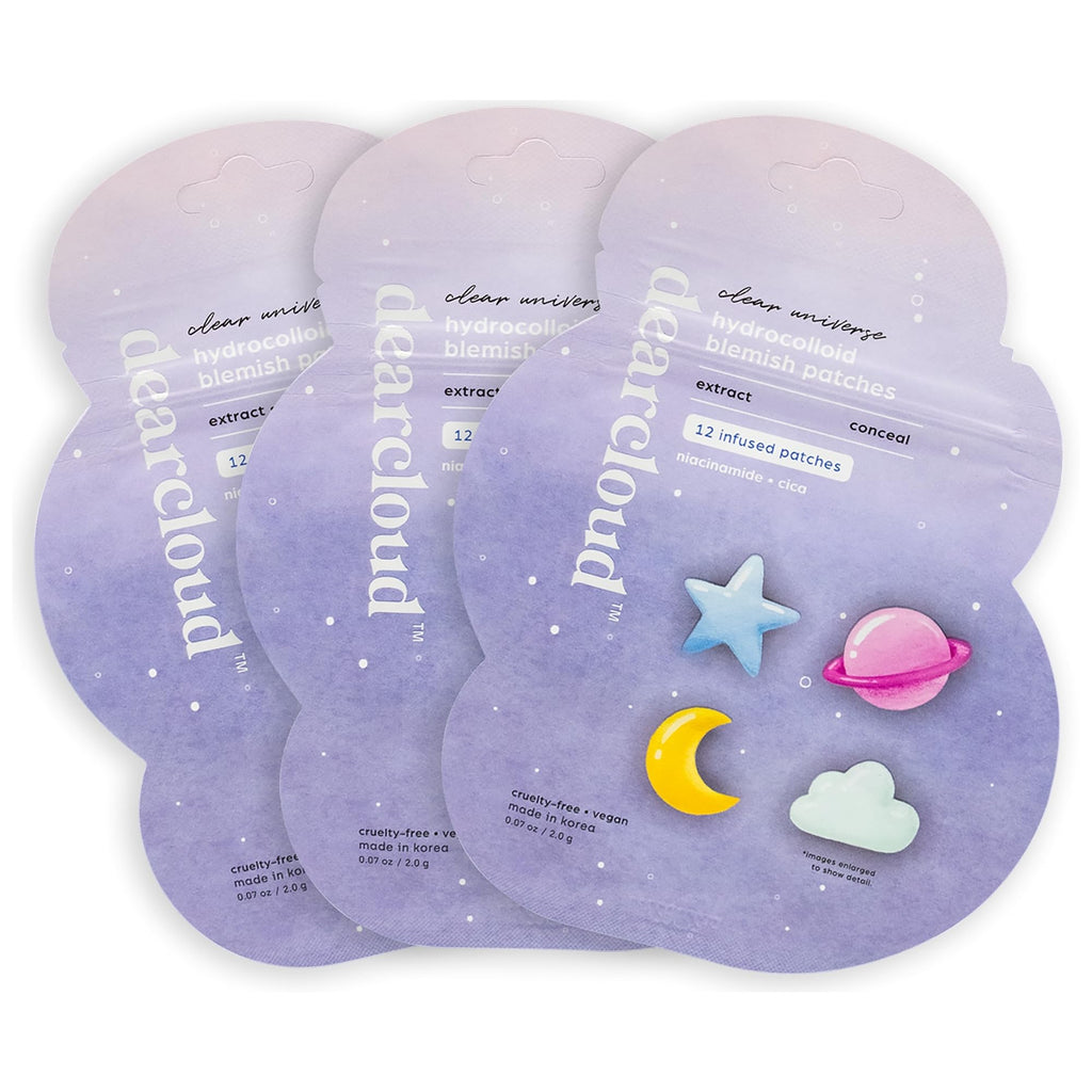 dearcloud Hydrocolloid Blemish Patches – 36 Count | Niacinamide & Cica