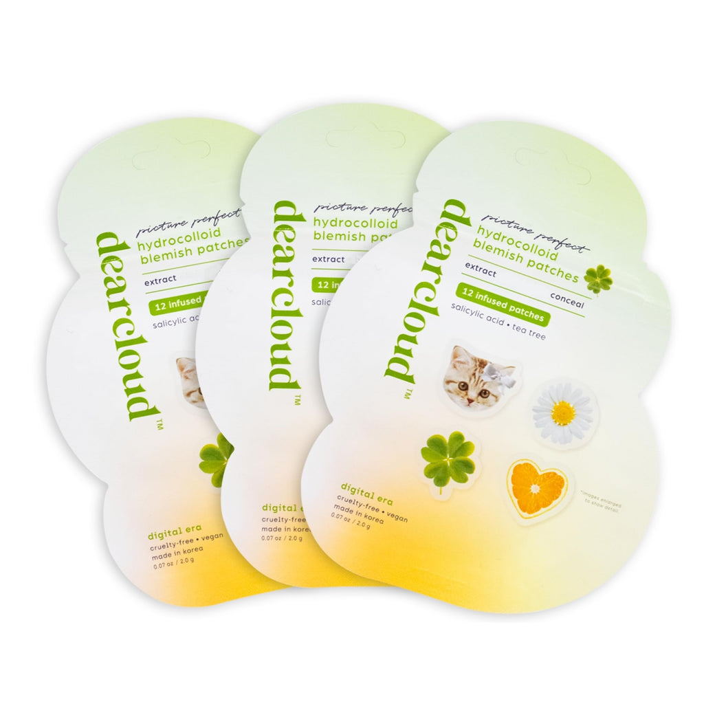 dearcloud Hydrocolloid Blemish Patches – 36 Count with Niacinamide & Salicylic Acid
